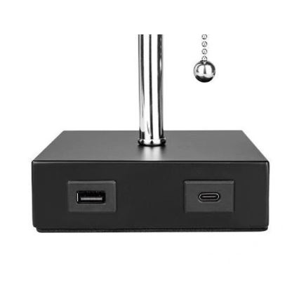 Tafellamp 1xE27/60W/230V met USB oplader
