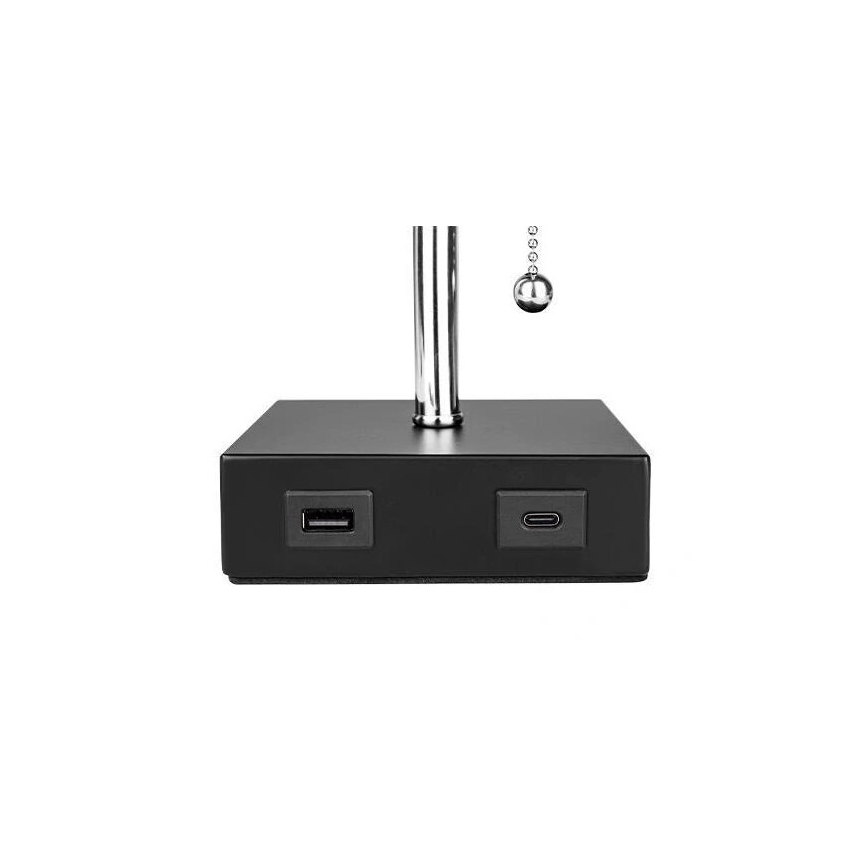Tafellamp 1xE27/60W/230V met USB oplader
