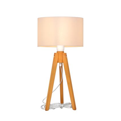 Tafellamp ALBA 1xE27/15W/230V wit/eiken