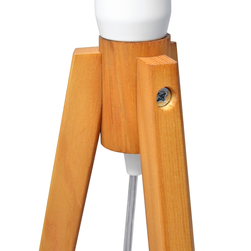 Tafellamp ALBA 1xE27/15W/230V wit/goud/eiken