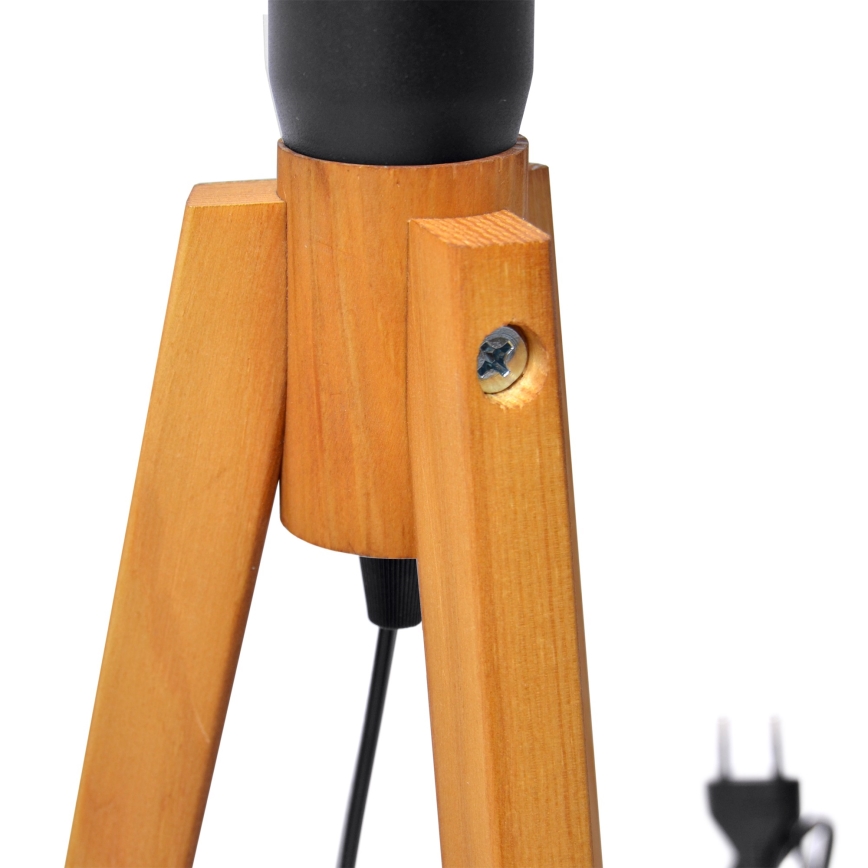 Tafellamp ALBA 1xE27/15W/230V zwart/goud/eiken
