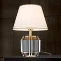 Tafellamp ALEXIS 1xE27/60W/230V crème/goud/doorzichtig
