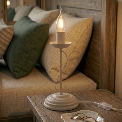 Tafellamp ANTON 1xE14/60W/230V beige
