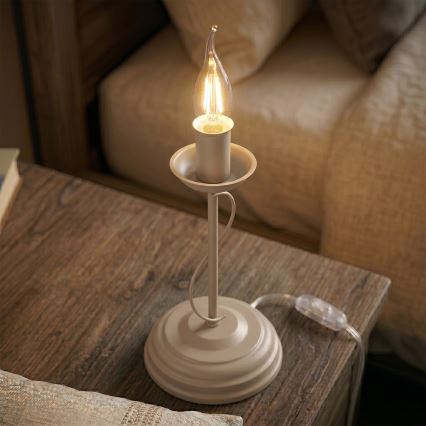 Tafellamp ANTON 1xE14/60W/230V beige