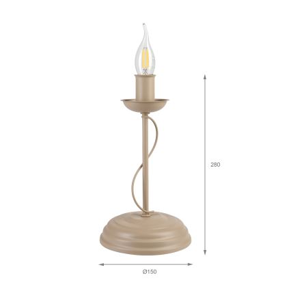 Tafellamp ANTON 1xE14/60W/230V beige
