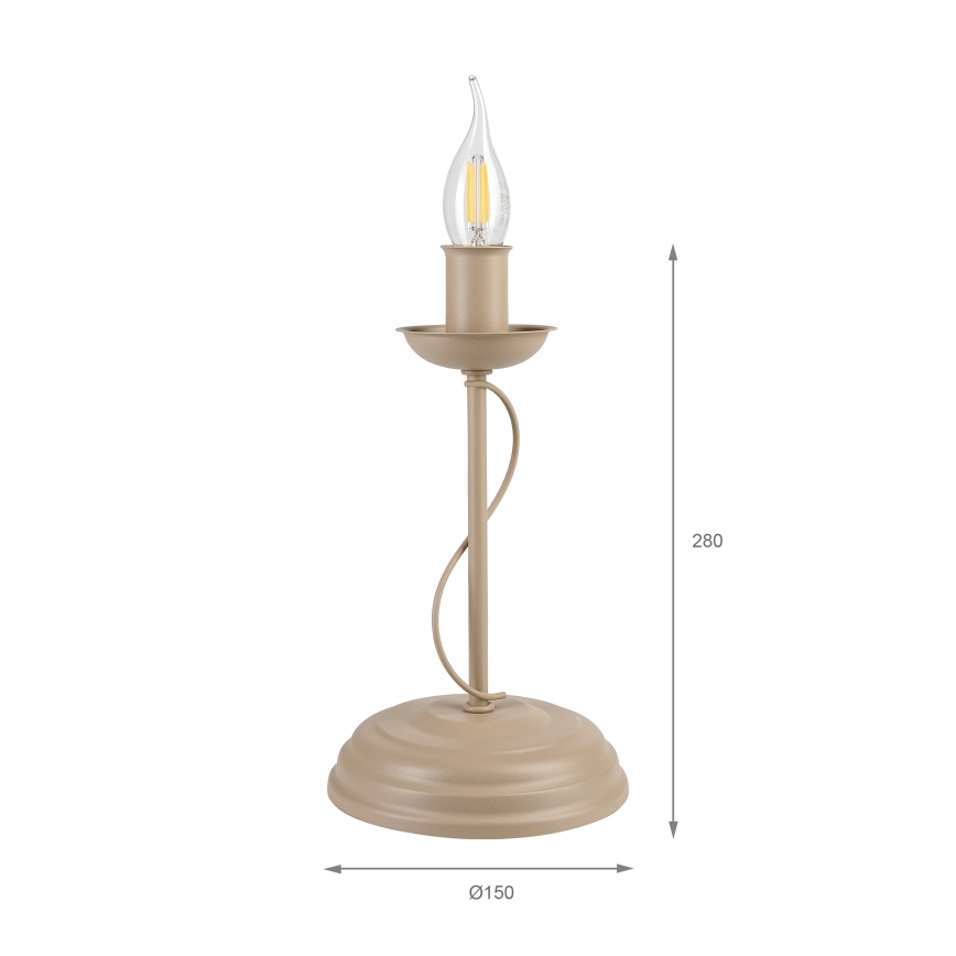 Tafellamp ANTON 1xE14/60W/230V beige