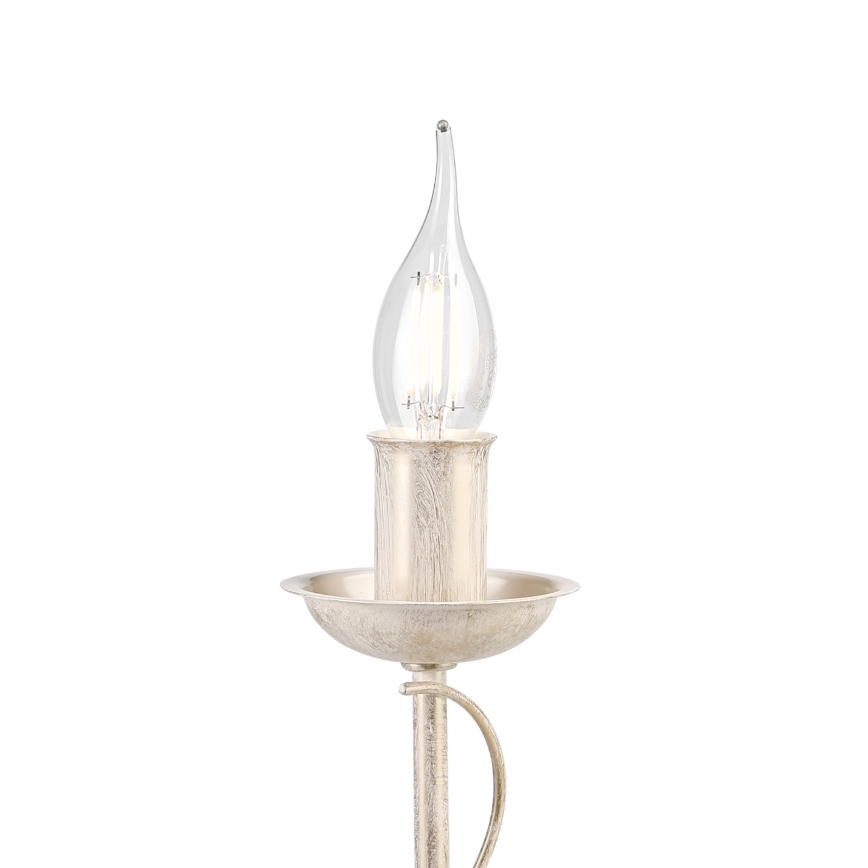 Tafellamp ANTON 1xE14/60W/230V witte patina