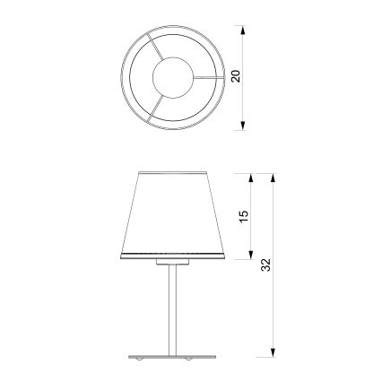 Tafellamp ARDEN 1xE27/15W/230V beige