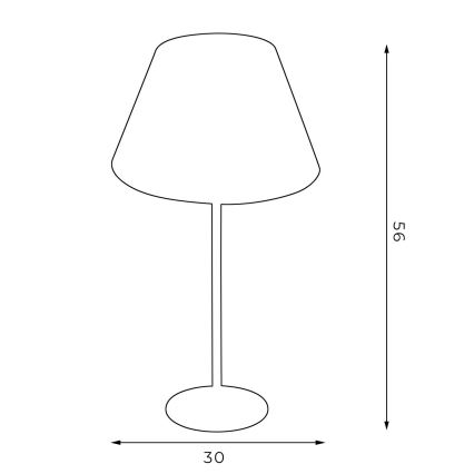 Tafellamp ARDEN 1xE27/60W/230V d. 30 cm zwart/goud