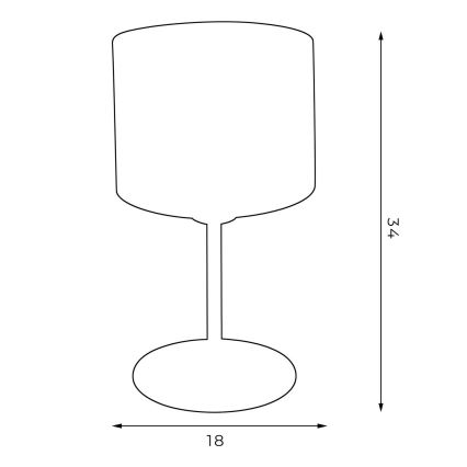 Tafellamp ARDEN 1xE27/60W/230V diameter 18 cm wit