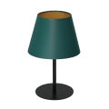 Tafellamp ARDEN 1xE27/60W/230V diameter 20 cm groen/gouden
