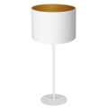 Tafellamp ARDEN 1xE27/60W/230V diameter 25 cm wit/gouden
