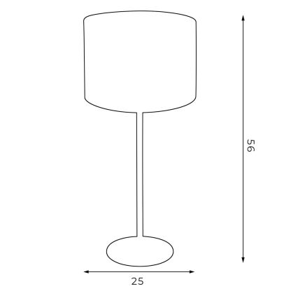 Tafellamp ARDEN 1xE27/60W/230V diameter 25 cm wit/gouden