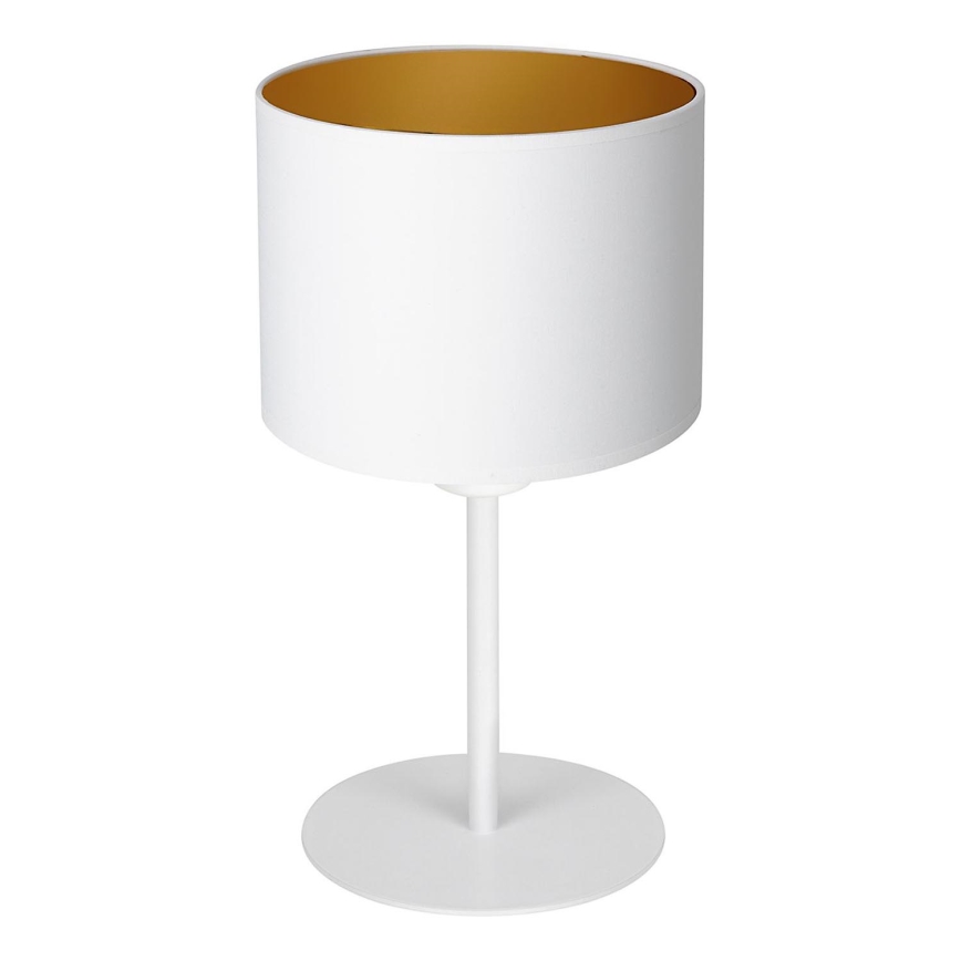Tafellamp ARDEN 1xE27/60W/230V Ø 18 cm wit/goud