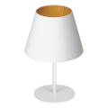 Tafellamp ARDEN 1xE27/60W/230V Ø 20 cm wit/goud