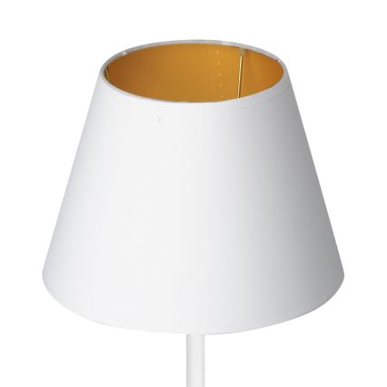 Tafellamp ARDEN 1xE27/60W/230V Ø 20 cm wit/goud