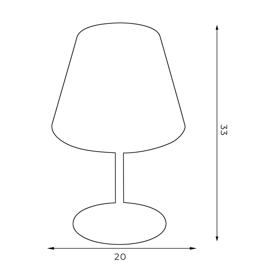 Tafellamp ARDEN 1xE27/60W/230V Ø 20 cm wit/goud