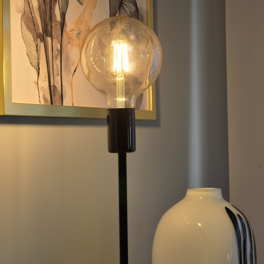 Tafellamp ASTRID 1xE27/60W/230V glanzend zwart