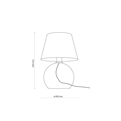 Tafellamp AUREA 1xE27/15W/230V zwart/beige