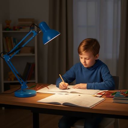 Tafellamp AURIQ 1xE27/60W/230V, blauw