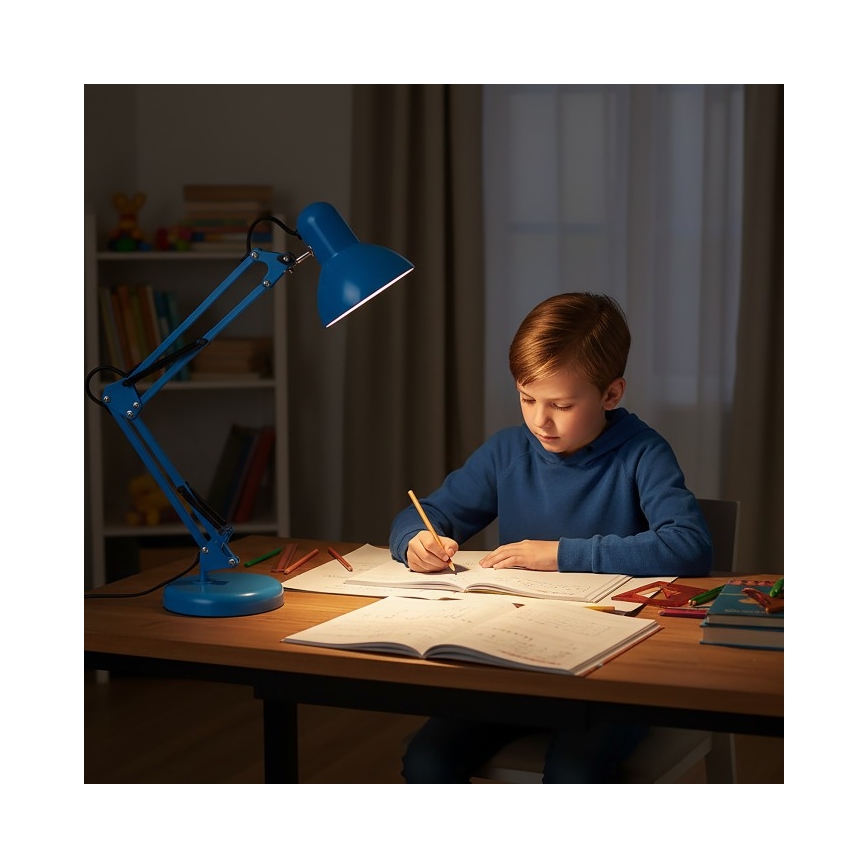 Tafellamp AURIQ 1xE27/60W/230V, blauw