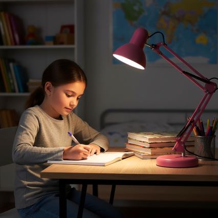 Tafellamp AURIQ 1xE27/60W/230V roze