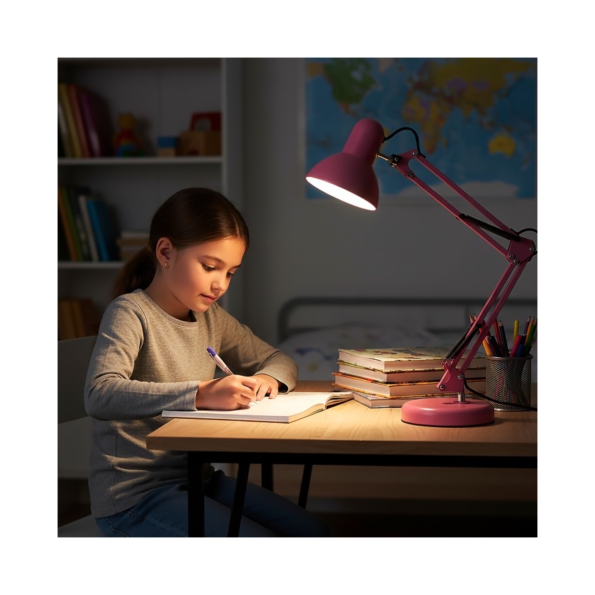 Tafellamp AURIQ 1xE27/60W/230V roze