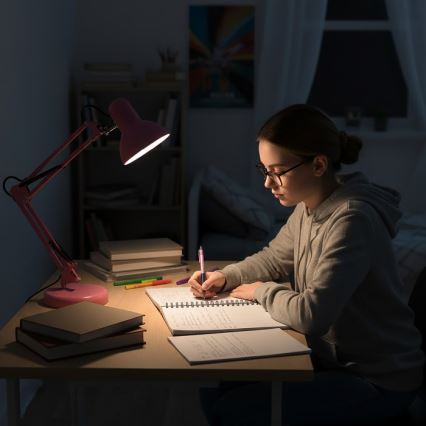 Tafellamp AURIQ 1xE27/60W/230V roze