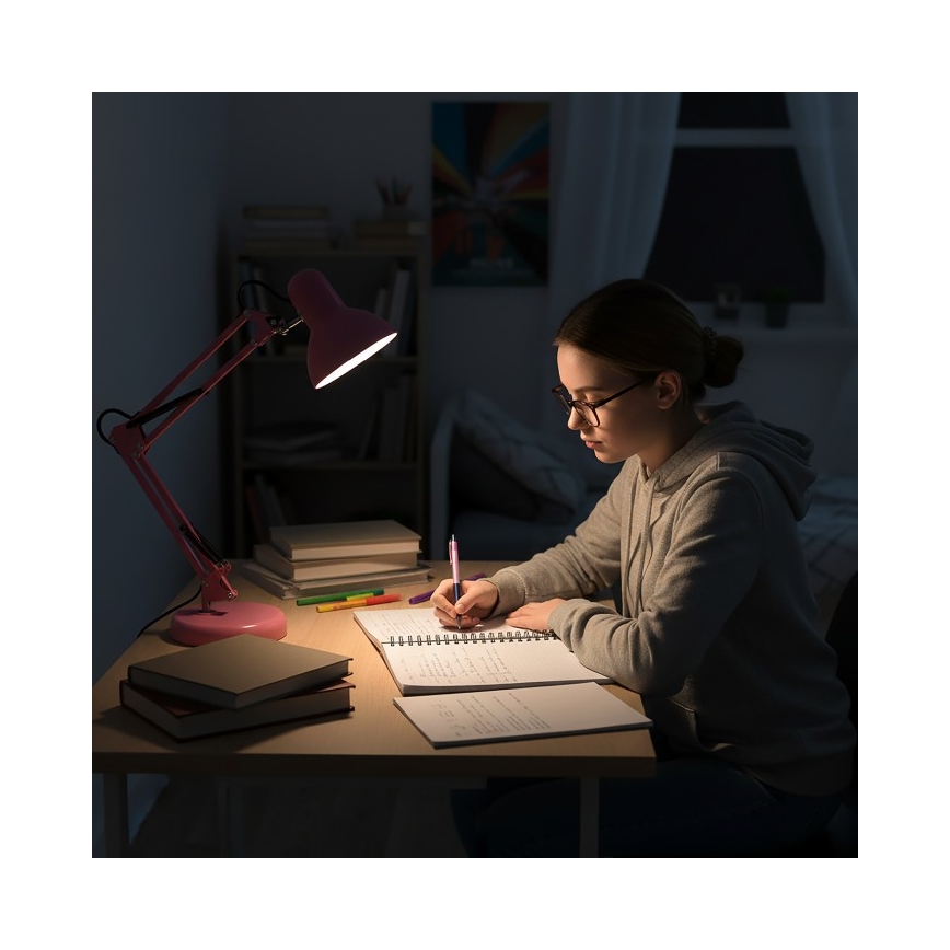 Tafellamp AURIQ 1xE27/60W/230V roze