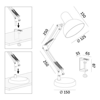 Tafellamp AURIQ 1xE27/60W/230V roze