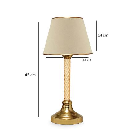Tafellamp AYD 1xE27/40W/230V beige/goud