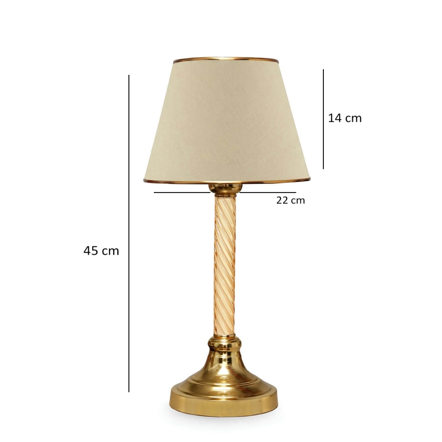 Tafellamp AYD 1xE27/40W/230V beige/goud