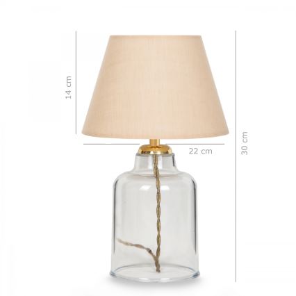 Tafellamp AYD 1xE27/40W/230V beige/helder