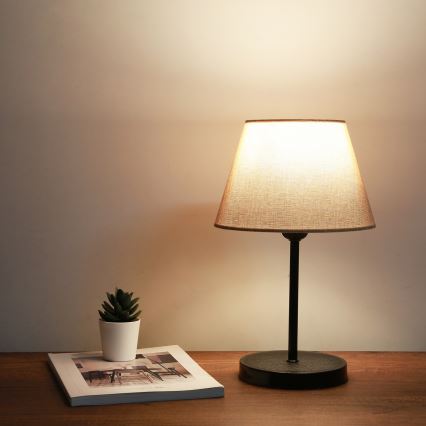 Tafellamp AYD 1xE27/40W/230V beige/zwart