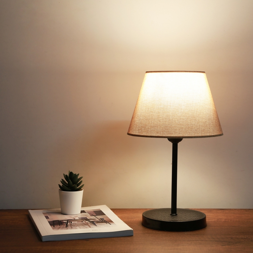 Tafellamp AYD 1xE27/40W/230V beige/zwart
