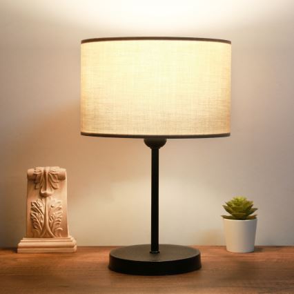 Tafellamp AYD 1xE27/40W/230V beige/zwart