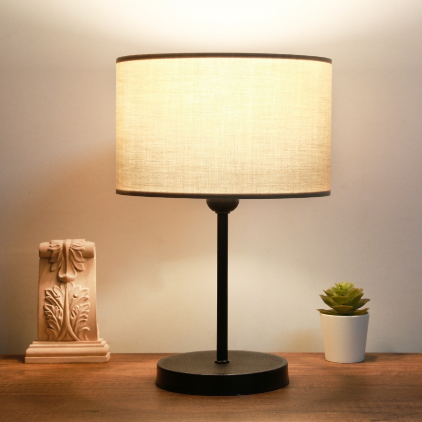 Tafellamp AYD 1xE27/40W/230V beige/zwart