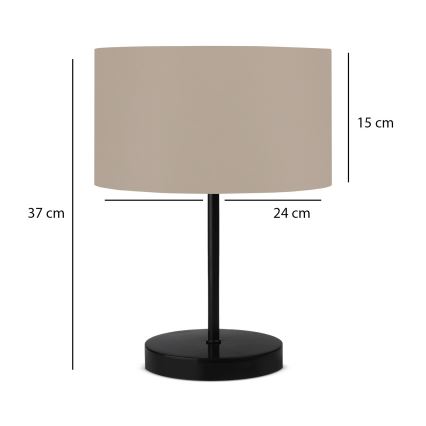 Tafellamp AYD 1xE27/40W/230V beige/zwart