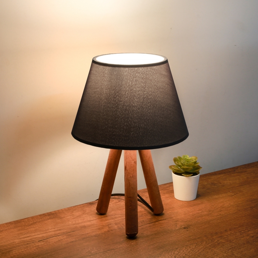 Tafellamp AYD 1xE27/40W/230V bruin/zwart