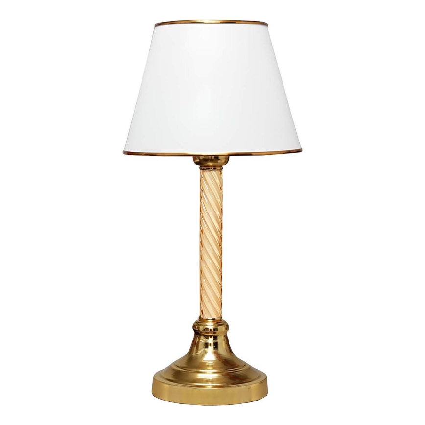 Tafellamp AYD 1xE27/40W/230V wit/goud