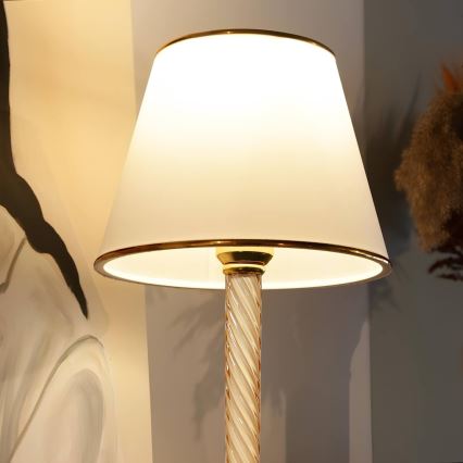 Tafellamp AYD 1xE27/40W/230V wit/goud
