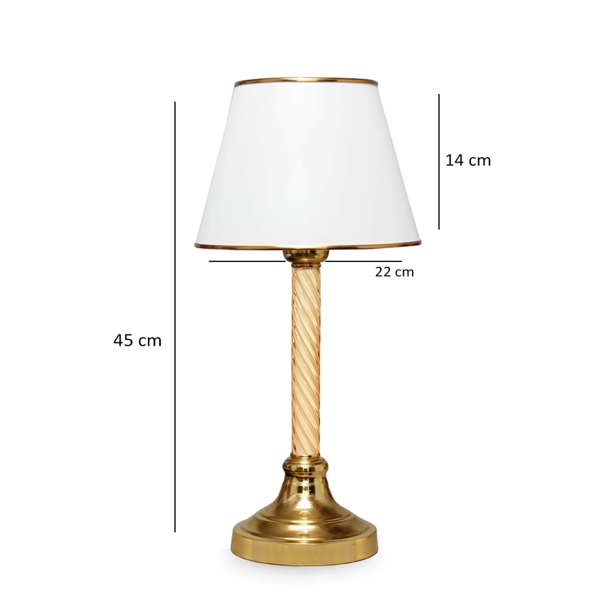 Tafellamp AYD 1xE27/40W/230V wit/goud