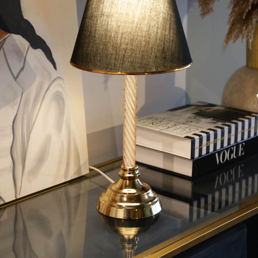 Tafellamp AYD 1xE27/40W/230V zwart/goud