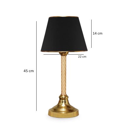 Tafellamp AYD 1xE27/40W/230V zwart/goud