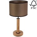 Tafellamp BENITA 1xE27/60W/230V 48 cm bruin/eiken – FSC gecertificeerd