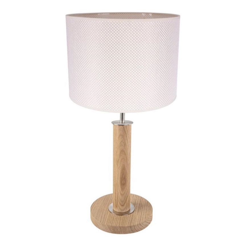 Tafellamp BENITA 1xE27/60W/230V 48 cm crème/eiken