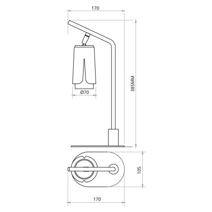 Tafellamp BLOEM 1xGU10/8W/230V wit