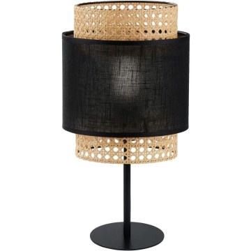 Tafellamp BOHO 1xE27/15W/230V zwart/rotan