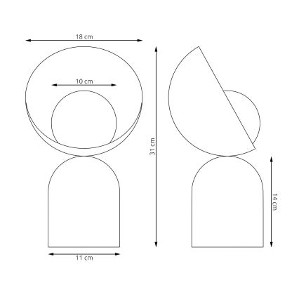 Tafellamp BOTO 1xG9/8W/230V beige