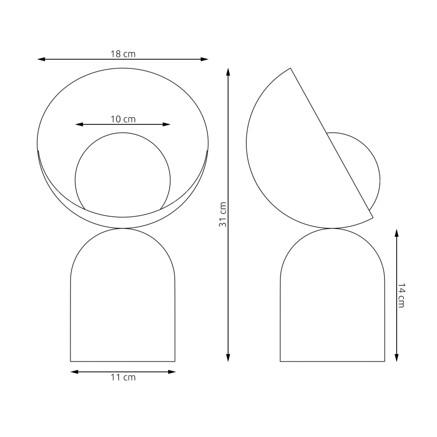 Tafellamp BOTO 1xG9/8W/230V zwart